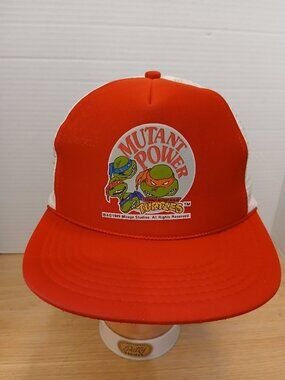 Vintage Teenage Mutant Ninja Turtles Mesh YOUTH Adjustable Snap Hat Cap